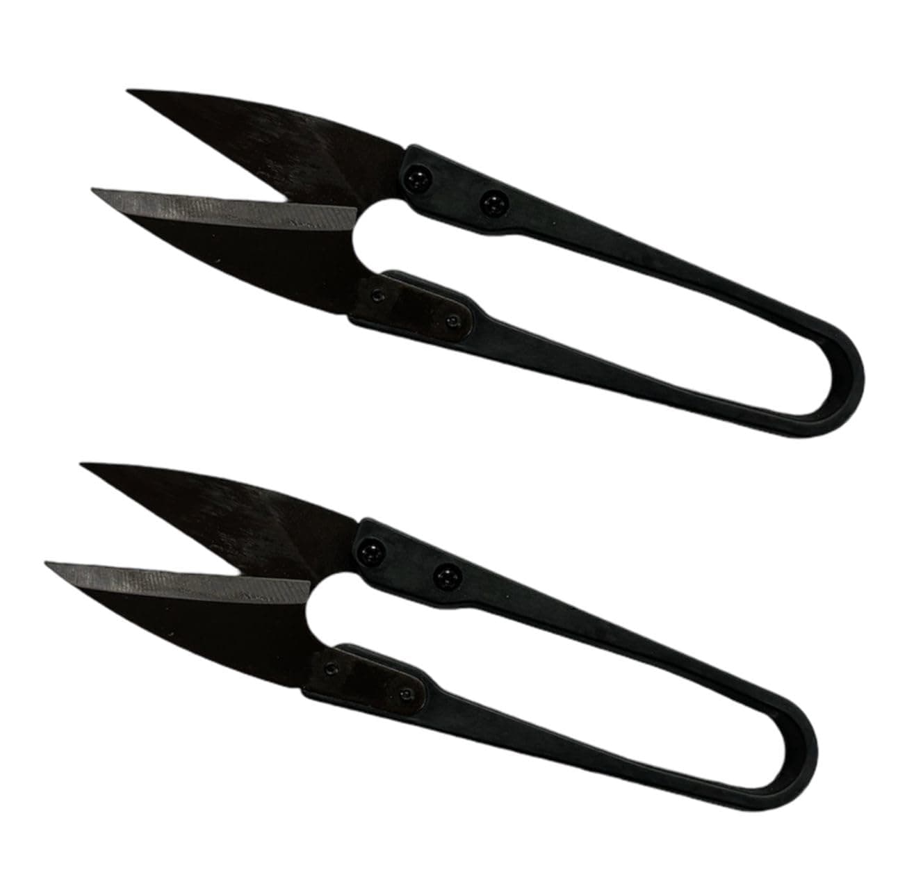 Zenith Metal Embroidery Sewing Snips | Set of 2 Sharp Thread Cutter Scissors for Sewing, Stitching & Tailoring | Precision Fabric & Thread Cutter Tool (Black)