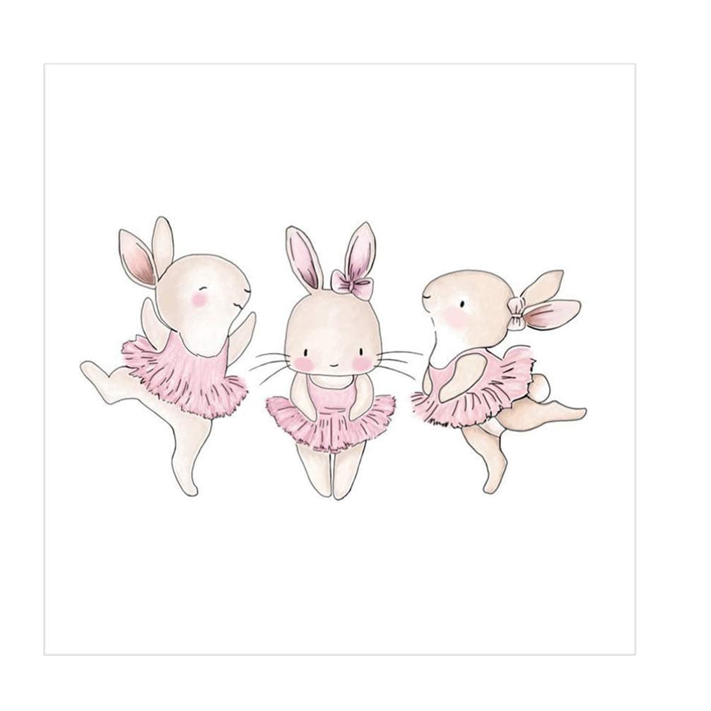 PRETYZOOM Easter Bunny Sticker Ballet Rabbit Wall Decal Rabbit Bunny Wall Decoration Easter Home Party Decoration