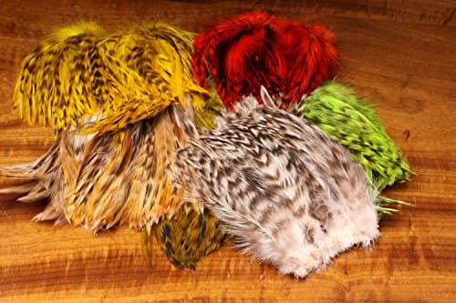 Hareline Grizzly Variant Neck Hackle (Orange)