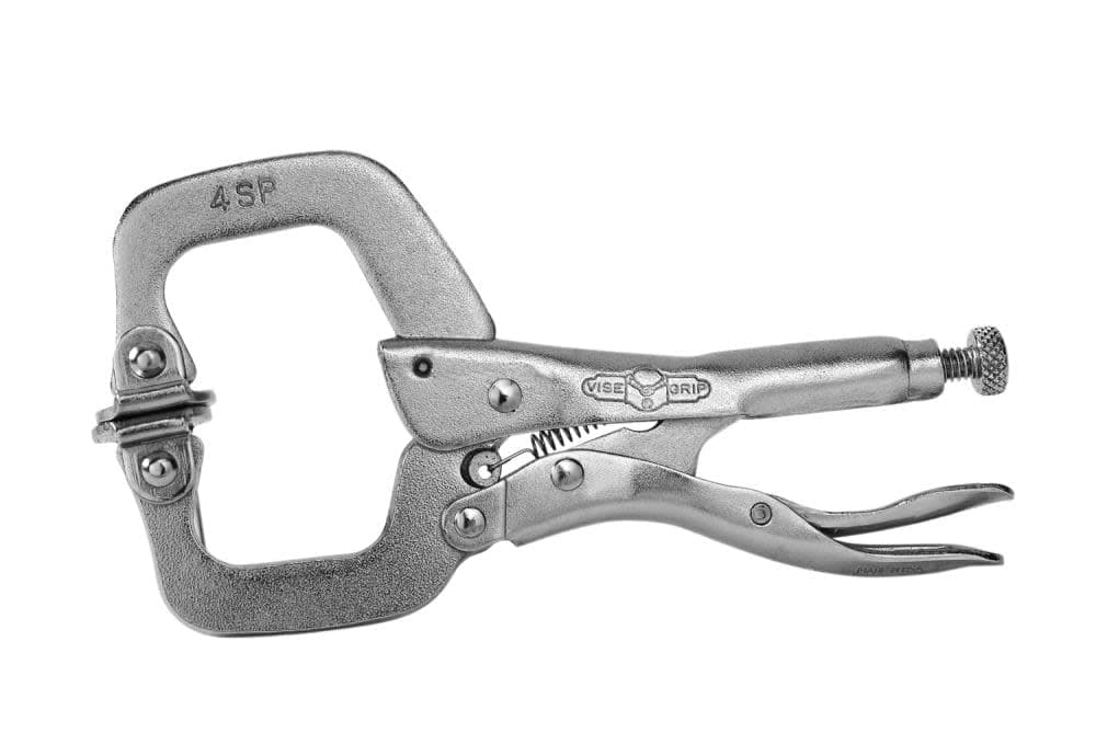Visegrip 4sp Locking C Clamp 4in - Swivel Pad