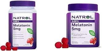 Natrol Melatonin 5mg Gummies 140ct & 90ct Strawberry Sleep Support