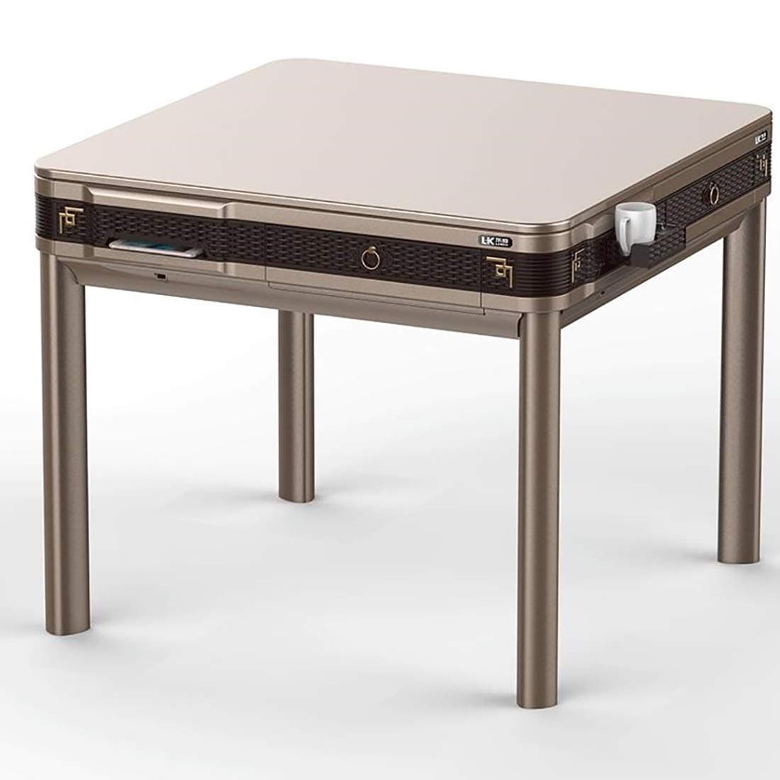 NuoEn 2019 Automatic Mahjong Machine Table Dual-use Electric Mahjong Table Mute Machine Chess Board Dual-use Fully Automatic Mahjong Table With Tiles ( Color : Light champagne , Size : 52#108 )