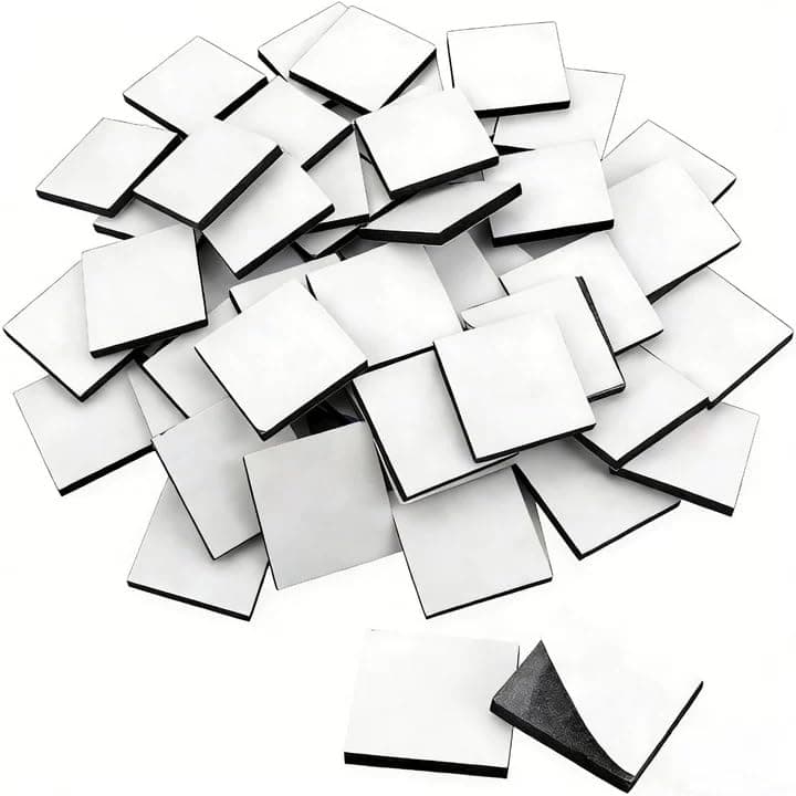 UPINS 60 Pack Double Sided Foam Tape Square Self-Adhesive Foam Tape Black Strong Sticky Pads for DIY Art Crafts Supplies