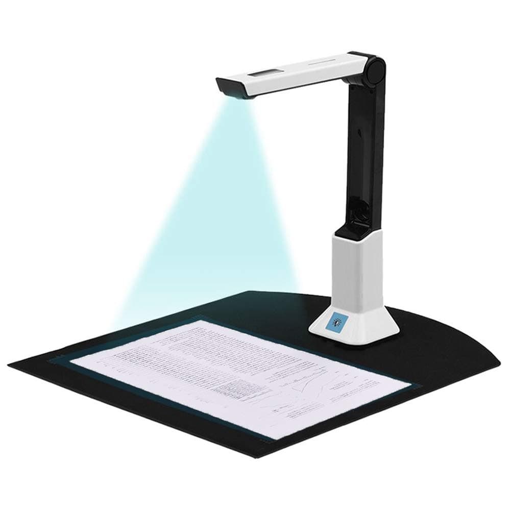 Document Camera for Teachers Laptop, Portable High-Definition Scanner, Document Scanner with OCR Function, Auto-Focus, for Classroom Distance Learning (Not Support MAC)