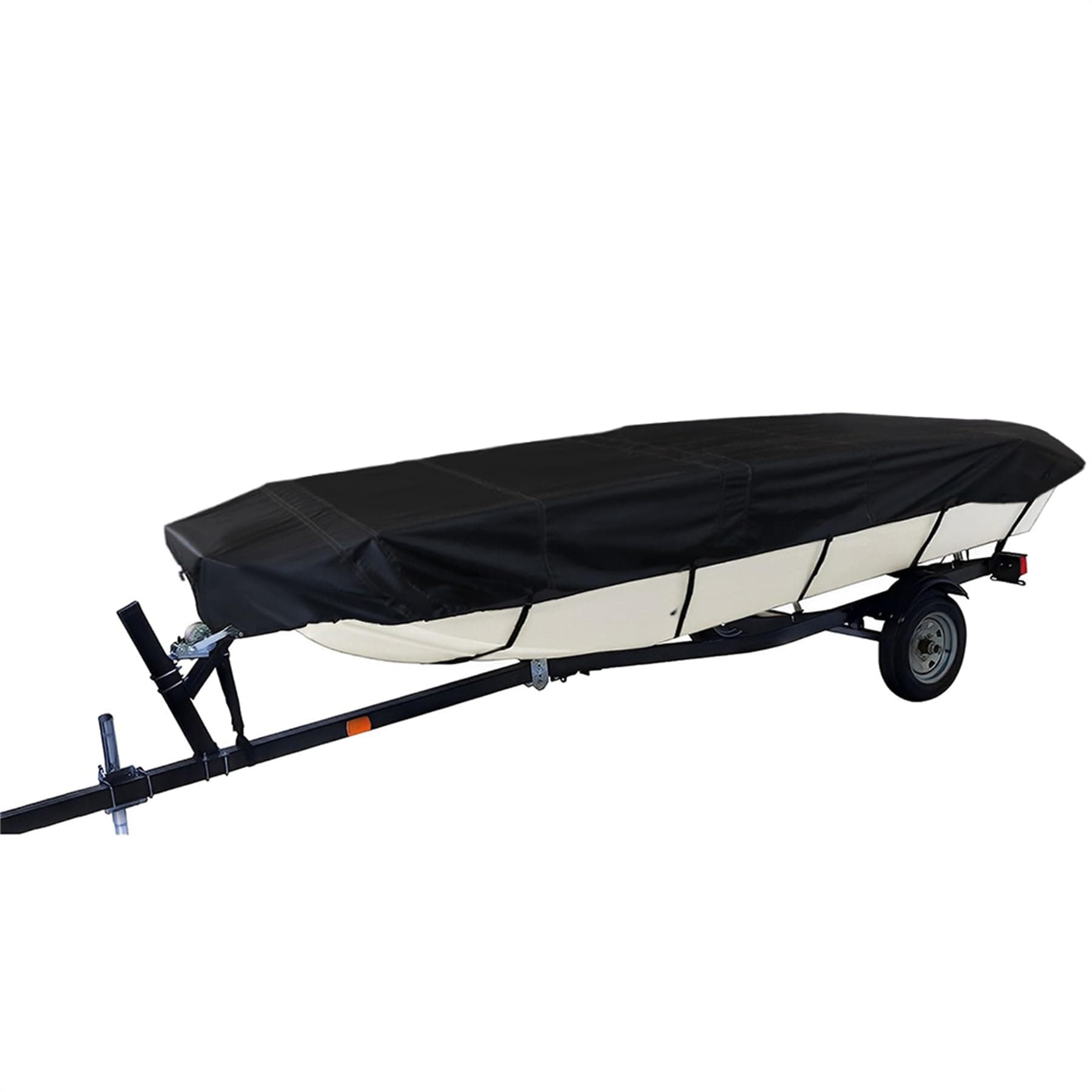marddpair Heavy Duty Trailerable Jon Boat Cover Replacement for Jon Boat 12ft-18ft Long and Beam Width up to 75inch