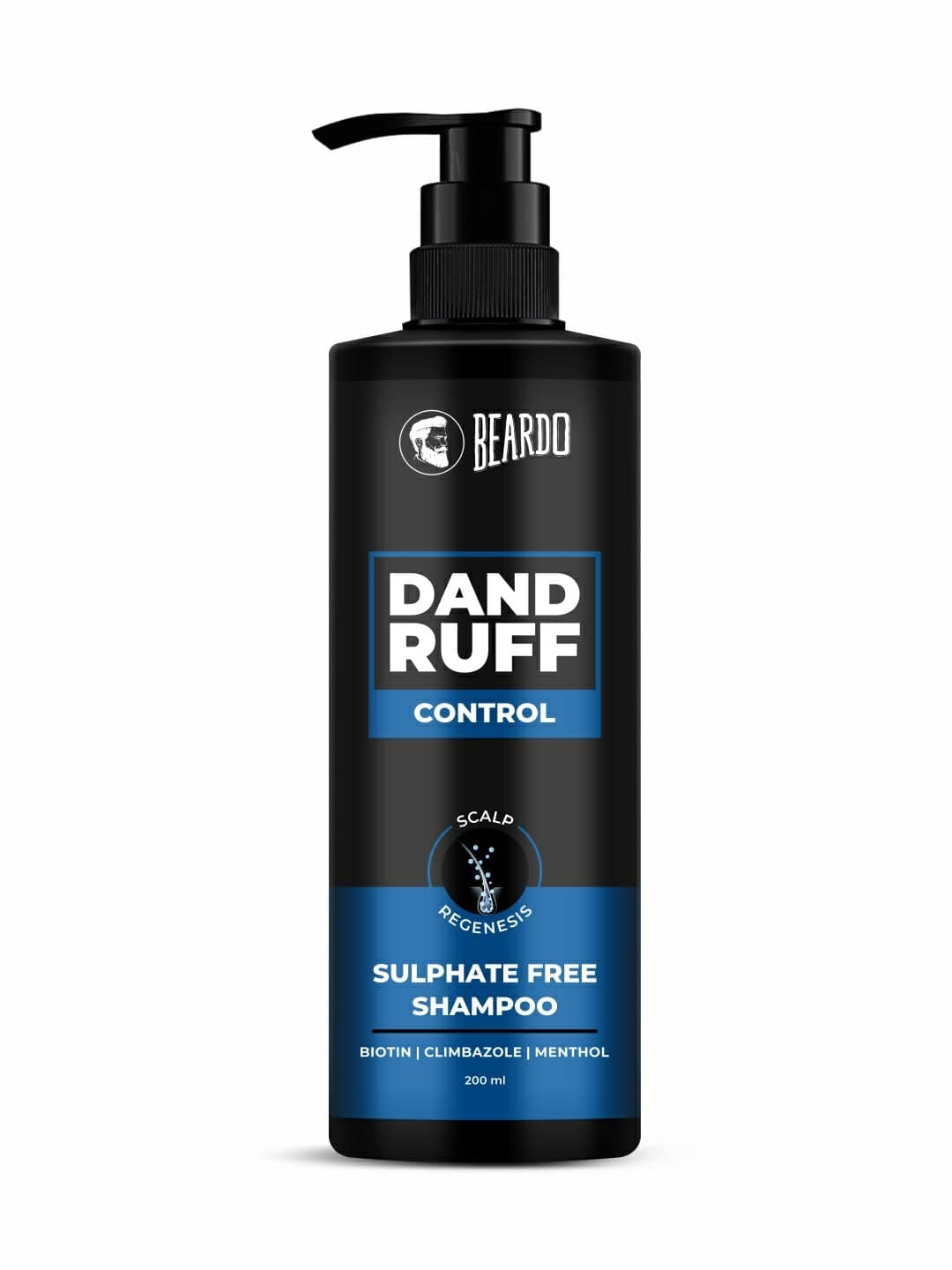 Beardo Dandruff Control Sulphate Free Shampoo for men 200 ml | Anti Dandruff | Sulphate and Paraben Free | Climbazole, Menthol & Biotin for Dandruff Control & Itchy Scalp