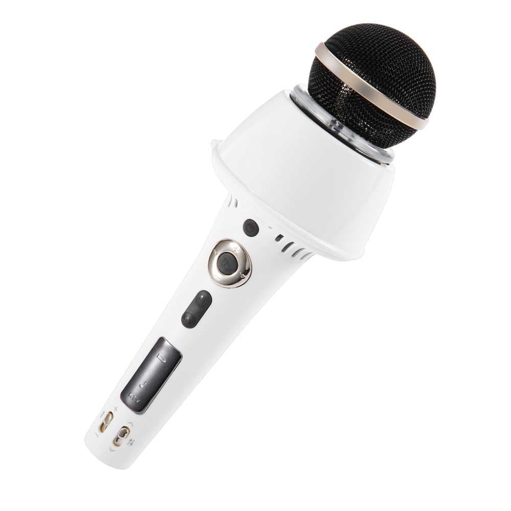 Karaoke Microphone for Home Party, Handle Wireless Bluetooth Microphone Speaker [HTRise K3 White Update Version]