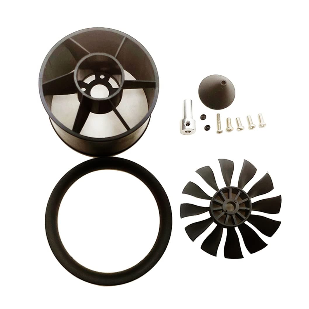 CCW 50mm Ducted Fan Unit 12-Blade CCW Reverse Propeller 50mm EDF Fan for RC Airplane Model Ducted Fan EDF Jet Aircraft Quadcopter DIY