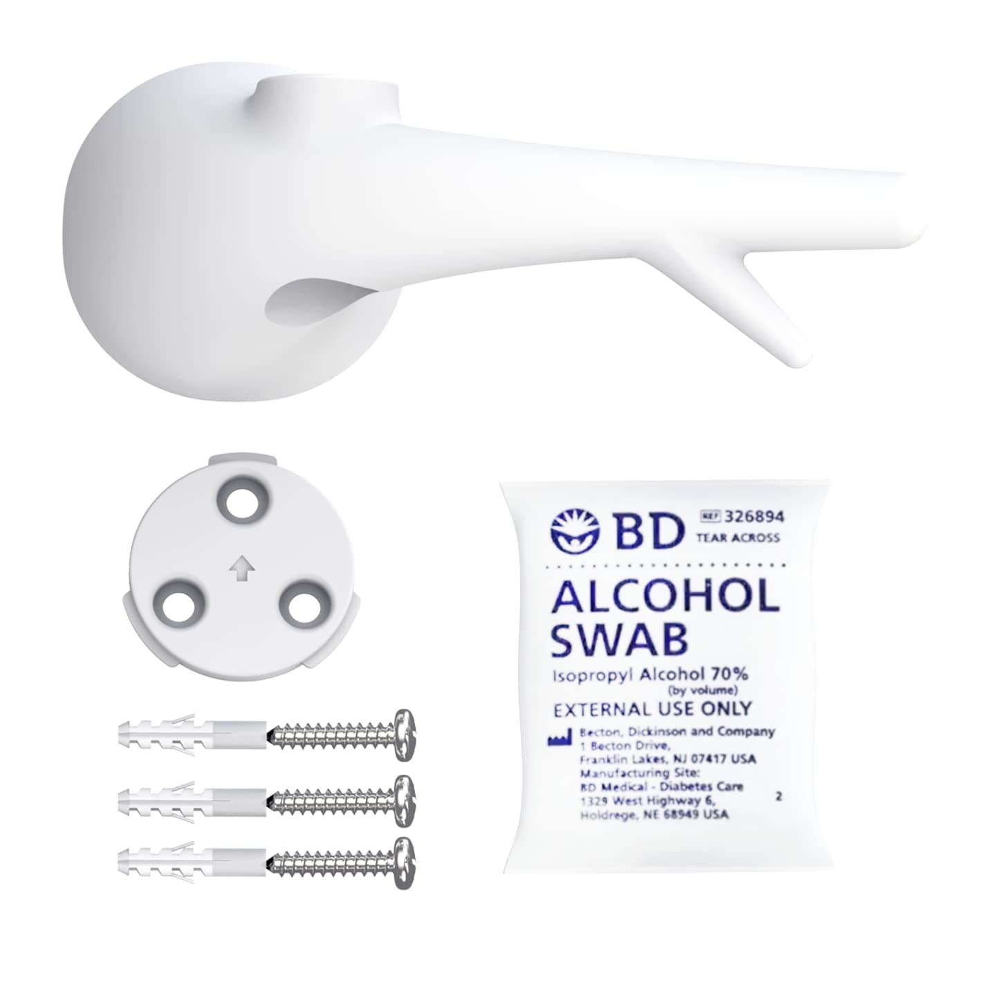 Lollipop Wall Mount Set, Included 3 Adhesive Hanger