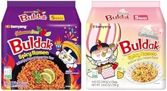 KF GOODIES Korean Ramen Variety Pack Gift Box (10 Count) – Spicy Buldak Noodle Assortment for Birthdays, College Care Packages, Office Snacks, and Gift Baskets