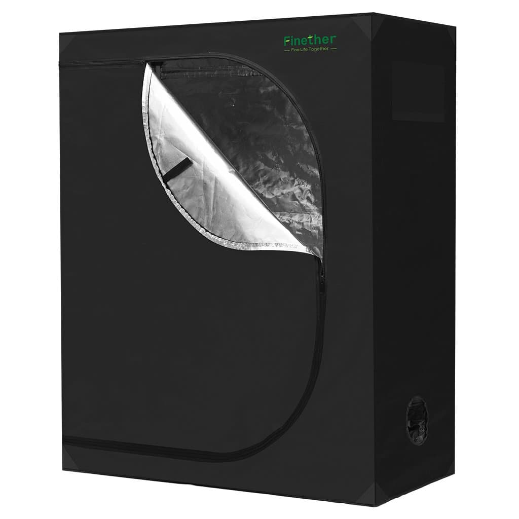 Finether 120x60x150CM Hydroponic Grow Tent, Hydro Box, Lightproof and Waterproof (120x60x150 cm)