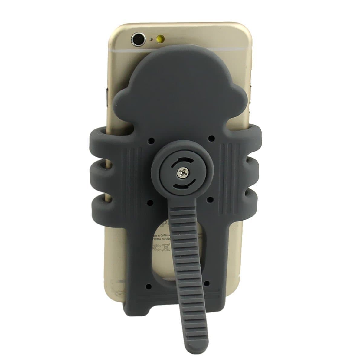 CoolPers Six Armed Monkey Phone Stand and Air Vent Car Mount, Portable Adjustable Stand and Holder from 3.5 Inch to 5.2 Inch for iPhone 6s and Samsung Galaxy S7 (Grey)