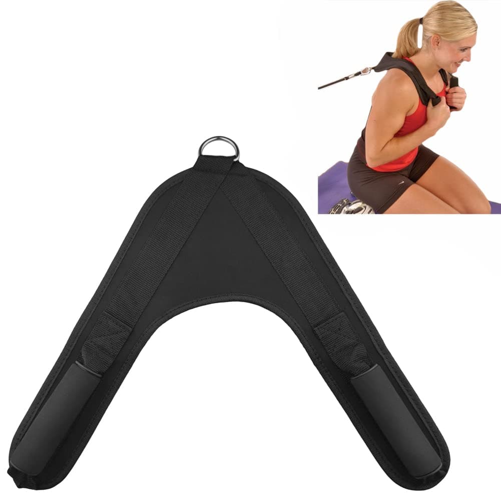 Workouty V-shape Crunch Belt Ab Exercise Harness Padded Shoulder Strap Home Gym Equipment