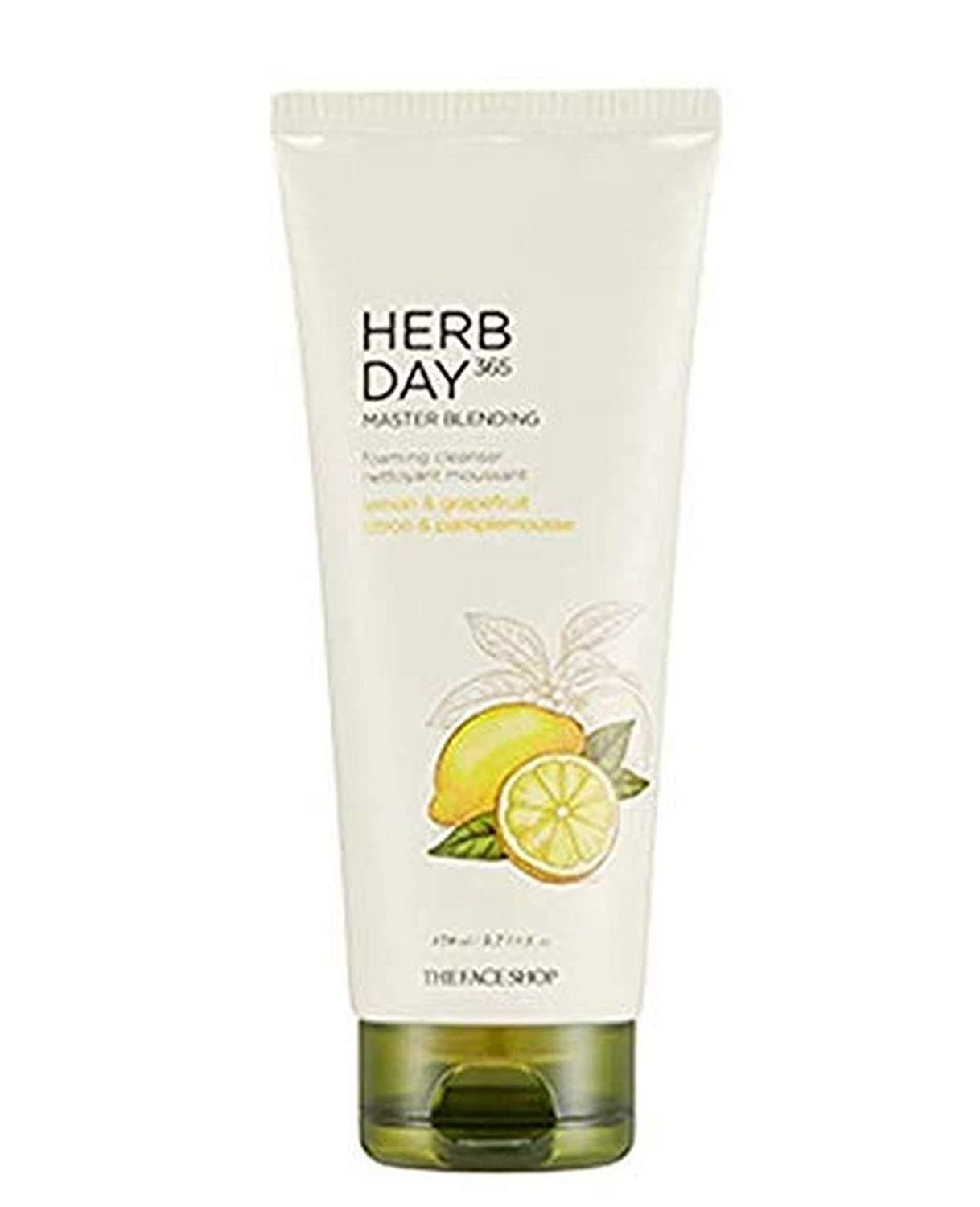 Herb Day 365 Master Blending Cleansing Foam Lemon & Grapefruit | Dead Cells & MakEUp Residues Removal With Refreshing Sensation | Skin Residues Removal & Naturally Derived, 5.7 Fl Oz