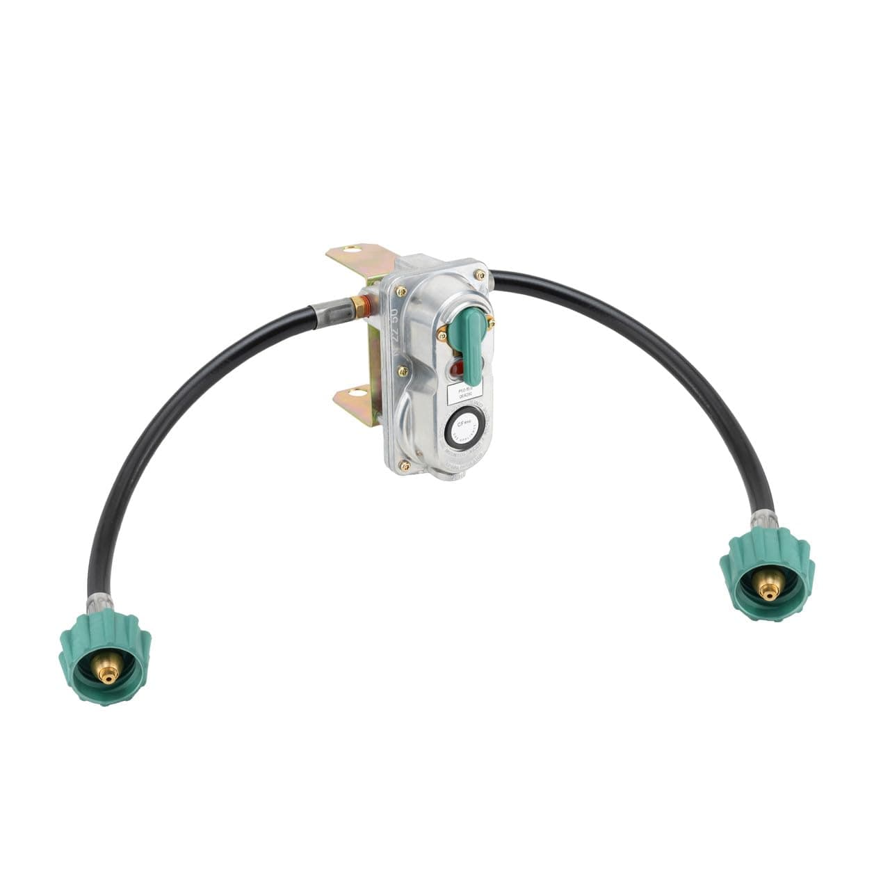 RecPro RV Propane Gas Regulator 2-Stage Auto Changeover | 11.5" Pigtail Hose Connector | 250 PSI | 287,500 BTU | Mounting Bracket & Cover | For RVs, Vans & Trailers