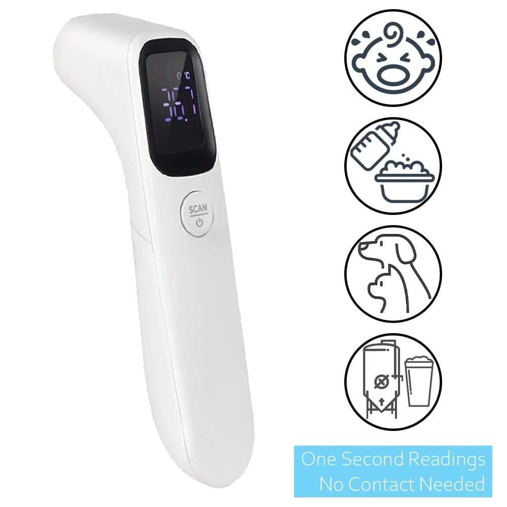 Deco Essentials No Contact Infrared Thermometer, Fast and Accurate Temperature Reading in 1 Second
