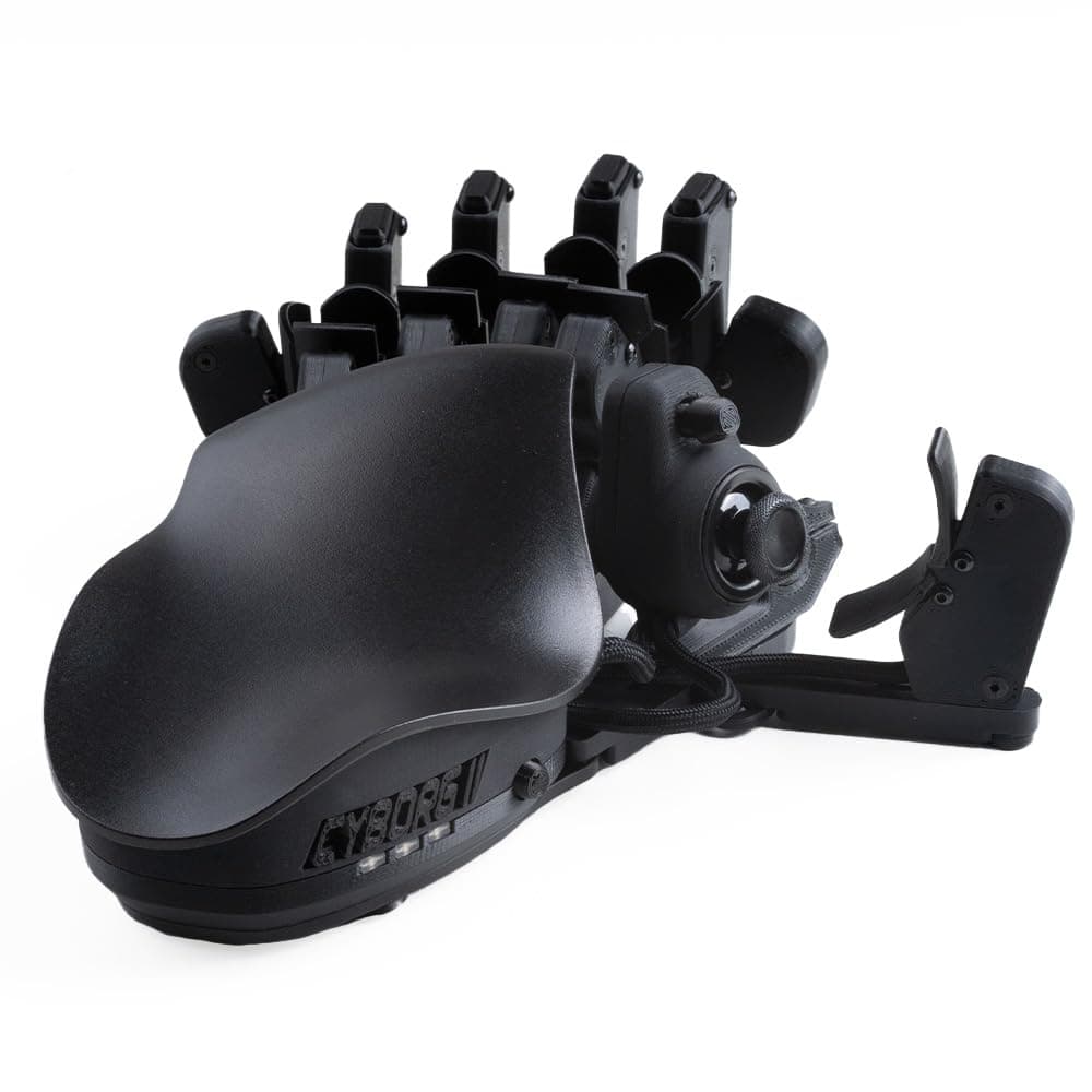 AZERON Gaming Keypad, Programmable One Handed Gaming Keyboard, with Hall Effect Analog Thumbstick and 30 Programmable Keys, 3D Printed Customized Keypad, for Righties (Black, Cyborg ll Compact)