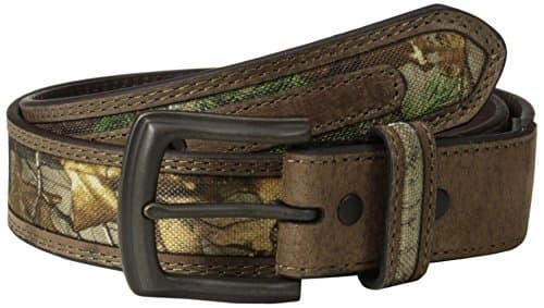 Men's Camouflage Belt/tan Leather Trim