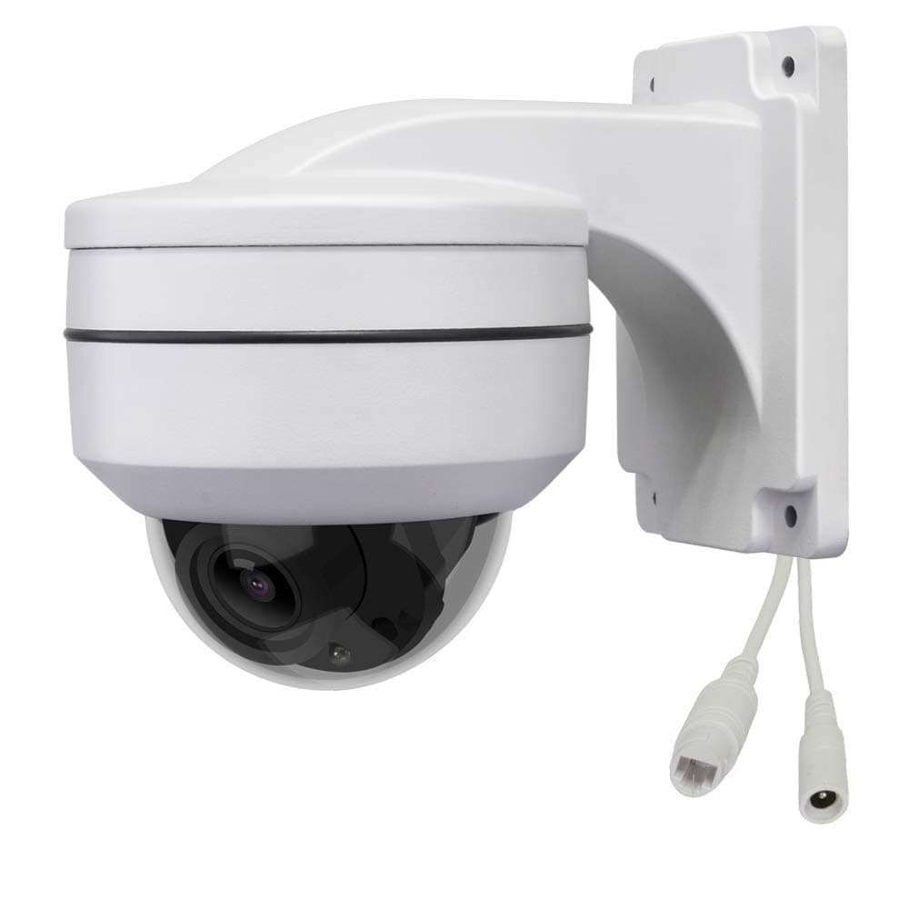LEFTEK POE PTZ Camera with Wall Mount Bracket 2MP IP PTZ Camera H.265 1080P 3X Optical Zoom IP67 Weatherproof 20M IR CCTV Security Camera with Full Metal Outdoor Stand