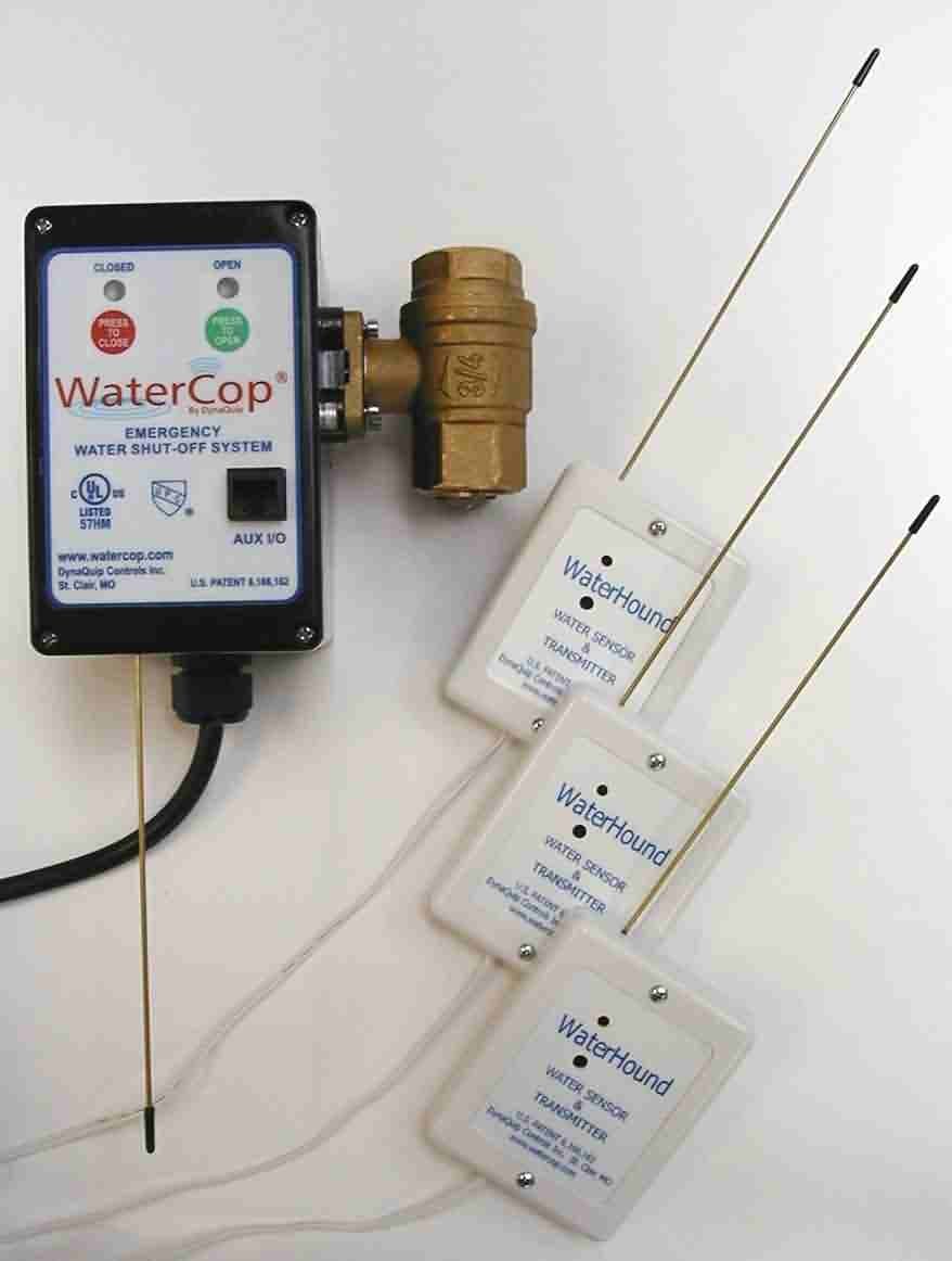 WaterCop Automatic Water Valve Kit 3/4 In. Valve,3 Water Sensors