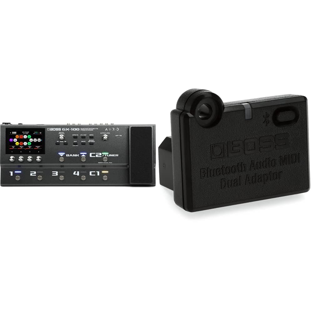 Boss GX-100 Guitar Multi-effects Pedal + Boss BT-Dual Bluetooth Audio MIDI Dual Adapter