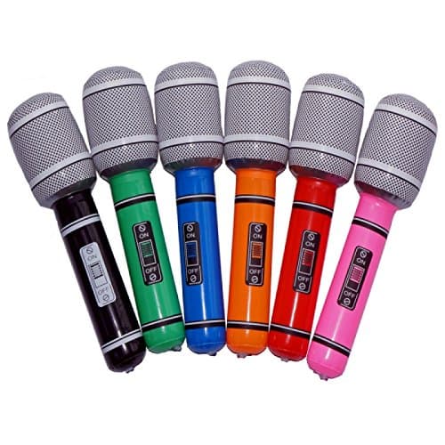 Inflatable Microphone, Stained, ca 24 cm