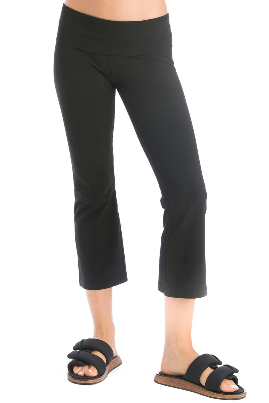 Hard TailHard Tail Women's Rolldown Flare Capri Style 337