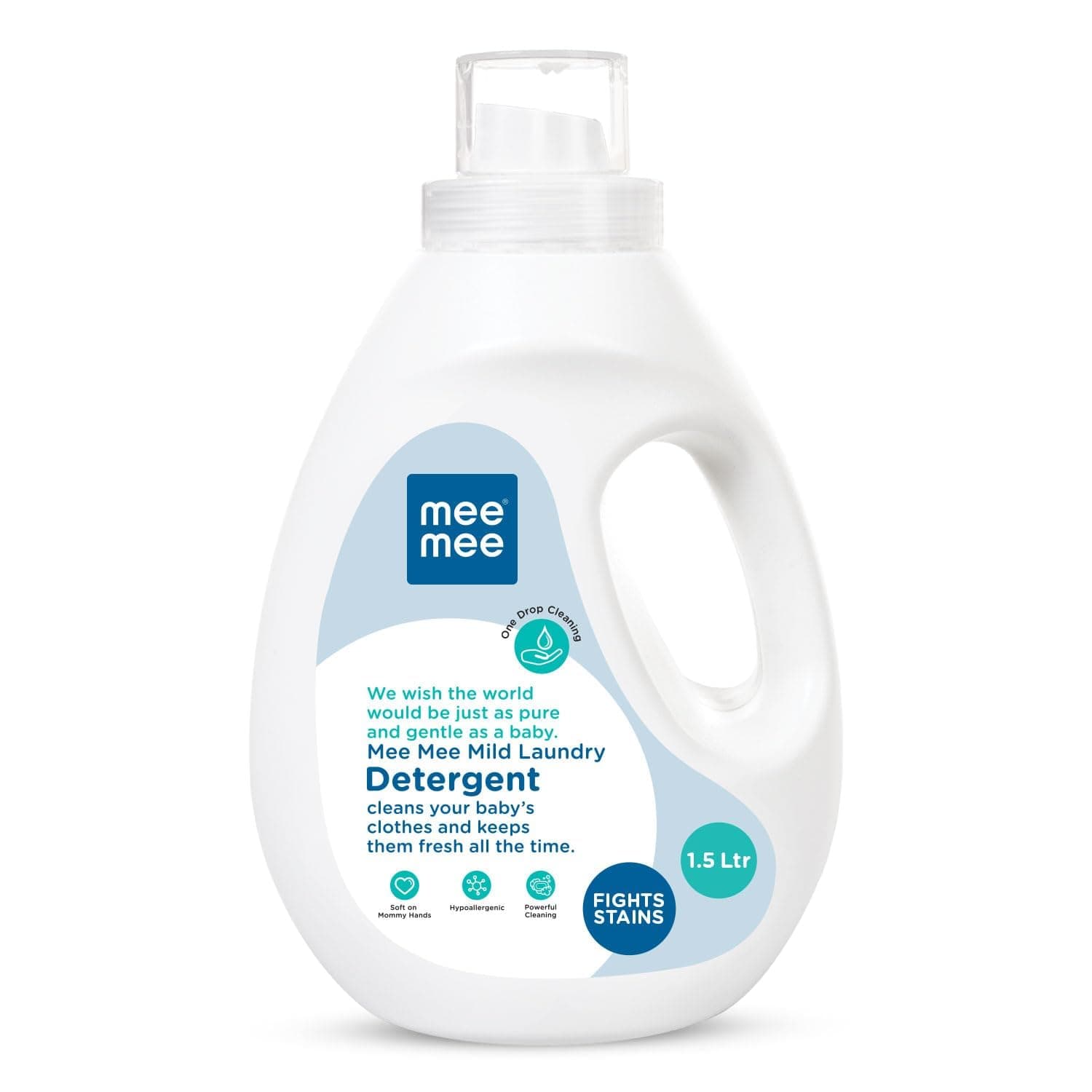 Baby Liquid Detergent 1.5 L | Ph balanced, Free from Harsh Chemicals, Safe for Mother's Hands & Baby's Skin | Anti-Bacterial, Removes Stains & Odor with One Drop, Hypoallergenic