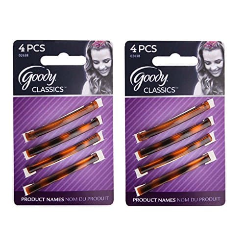 Goody Classics Stay Tight Barrette Mock Tort, 2" Pack Of 4 Barrettes - 2 Packs