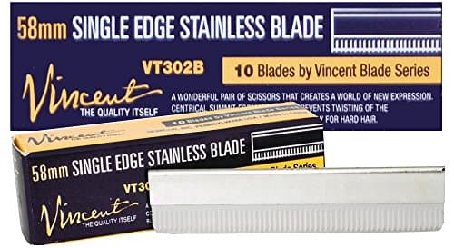 Vincent 58mm Single Edge Stainless Blades 10pc VT302B 1 Pack