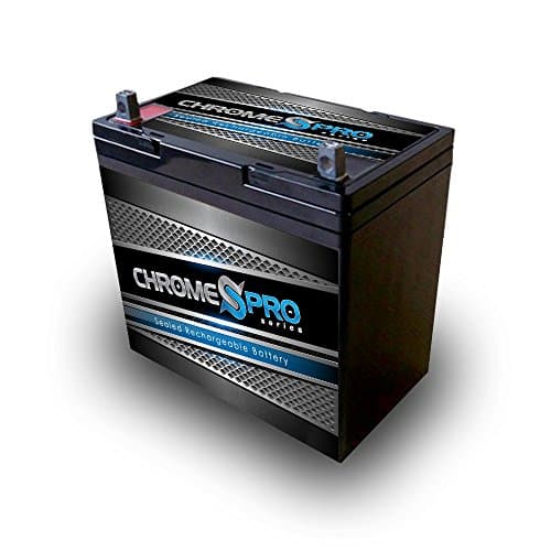 Chrome S Pro 12V 55Ah Deep Cycle AGM Sealed Lead Acid Battery for Wheelchairs Scooters Mobility UPS & Solar - T-3 Terminal