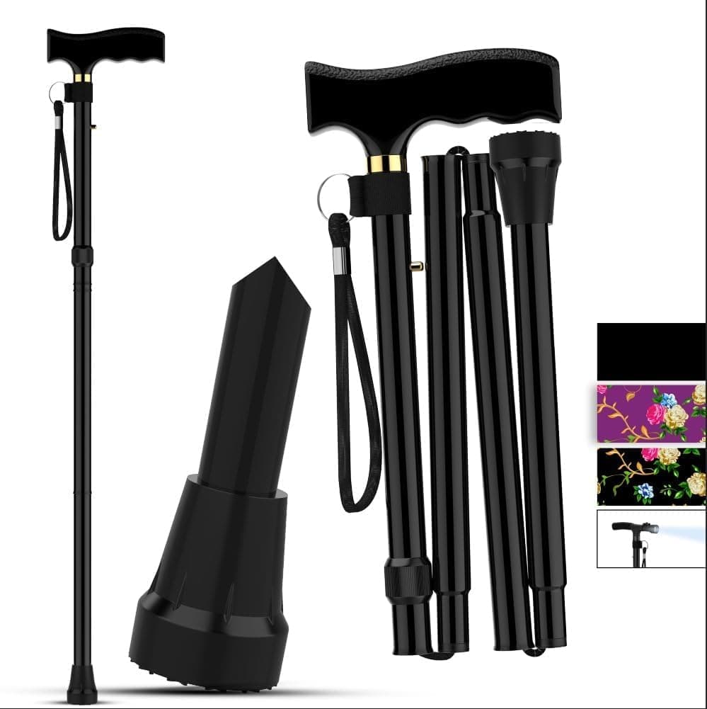 Andavari's Walking Sticks for Men - Handy, Lightweight, Easily Adjustable and Foldable Walking Stick - Walking Sticks for Women for Confident Mobility and Enhanced Stability