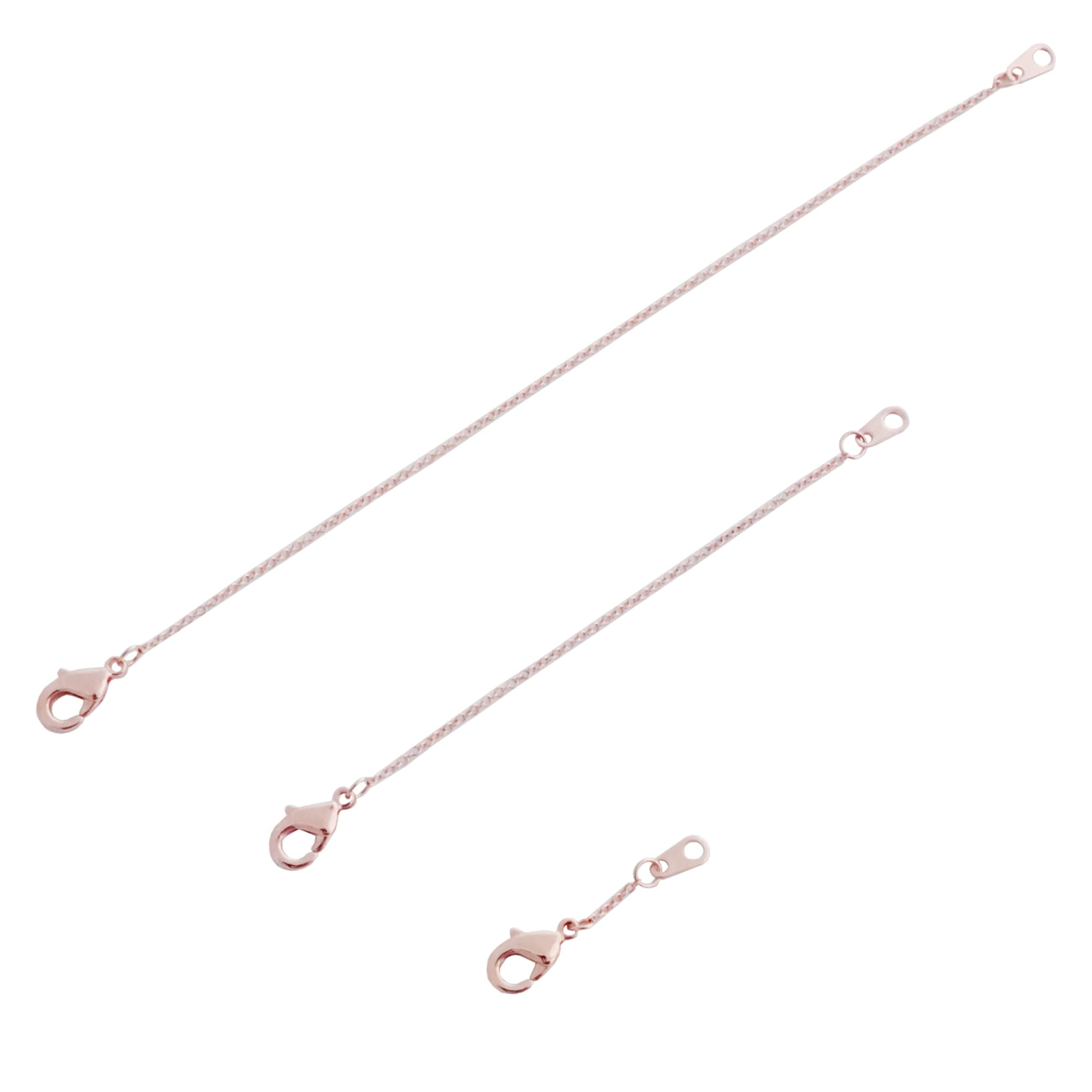 Honeycat Delicate Necklace Extender Set 2", 4", 6" or 1", 3", 5" in 18k Gold Plate, 18k Rose Gold Plate, or Silver | Minimalist, Delicate Jewelry