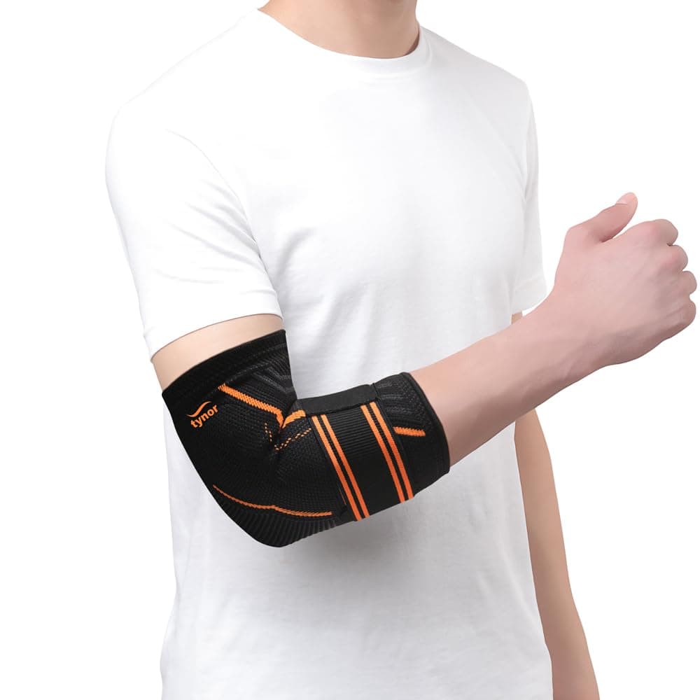 TYNOR Elbow Brace for Men &amp; Women with Detachable forearm strap and Gel Pad