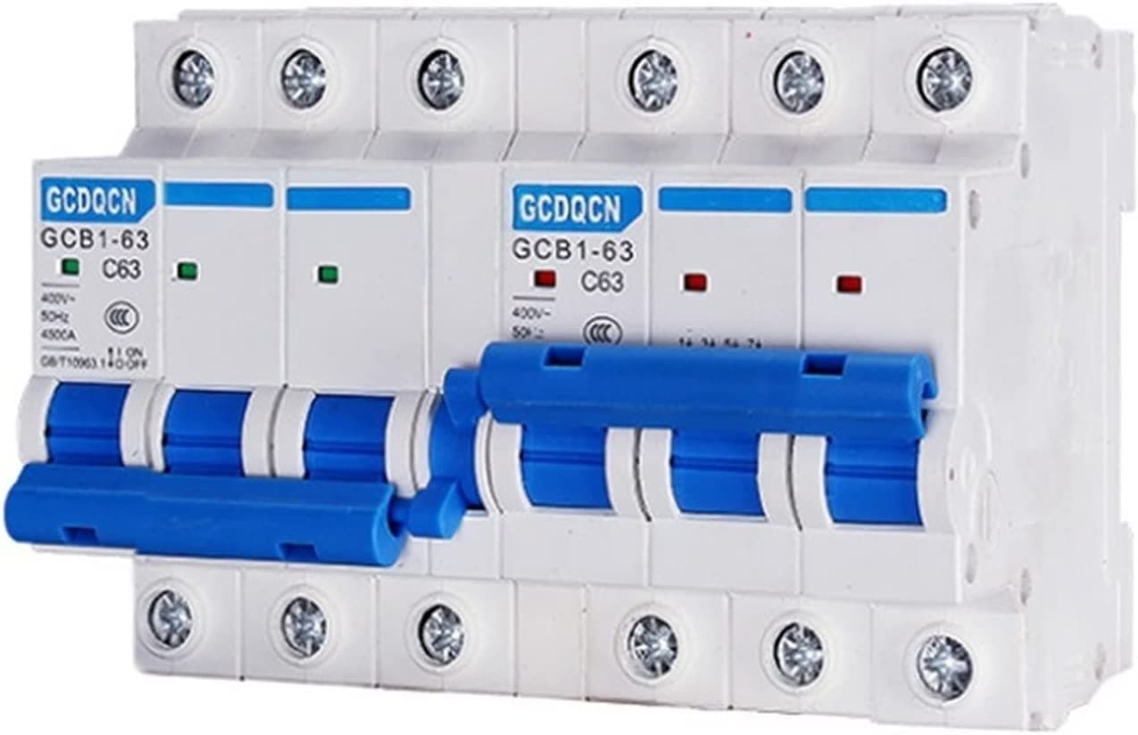 1PCS 3P+3P Manual Transfer Switch MTS Dual Power Mini Interlock Circuit Breaker 400V AC 6A-63A 50/60HZ (Size : 3P Plus 3P, Color : 6A) (Color : 20a, Size : 3P Plus 3P)