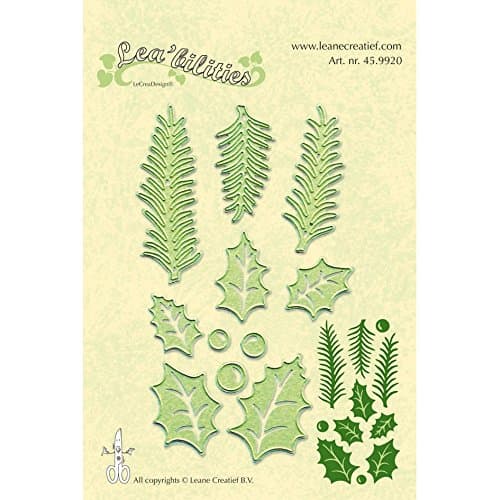 Lea'bilities Cut & Emboss Dies-Holly Leaves, Pine Branches