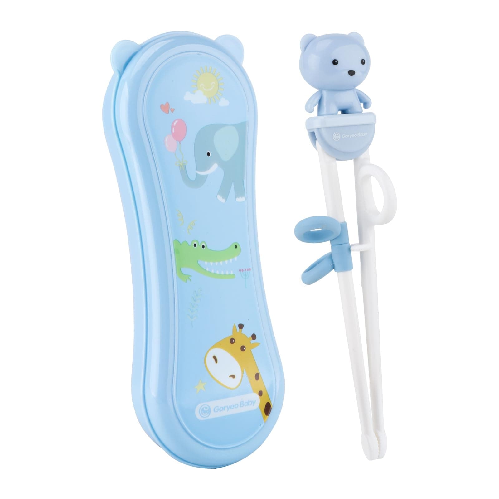 Training Chopsticks for Kids - Kids Chopsticks Use Completely Harmless Material - Anti-dislocation Buckle Design - Includes Portable Box (Blue)