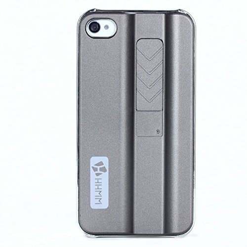 HHMM Stylish Rechargeable Lighter Protective Skin Hard Case for iPhone 4 4S (Gray)