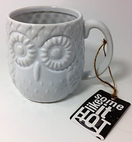 Beautiful White Owl Deluxe Figural Shaped Mug 16 oz