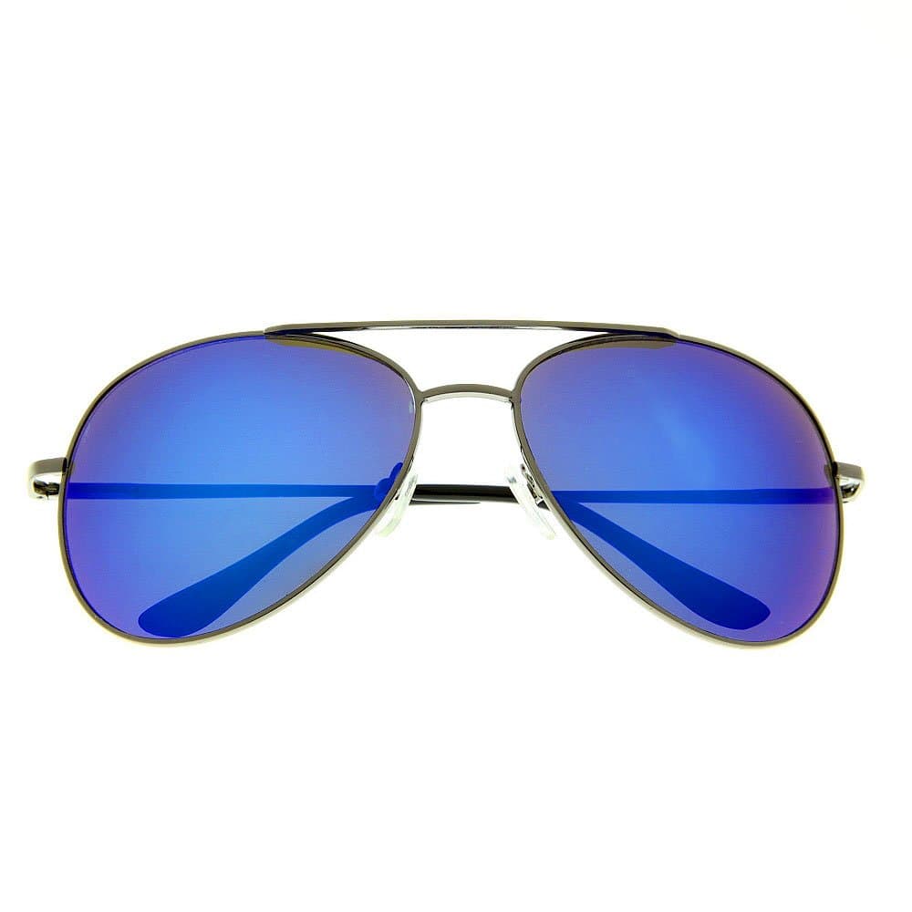 Classic Color Full Mirrored Aviator Sunglasses Tear Drop