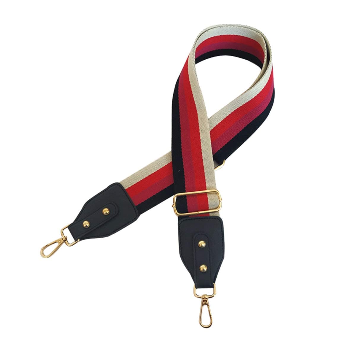 Wide Purse Strap Replacement Adjustable Crossbody Handbag Strap Belt (B-Black)