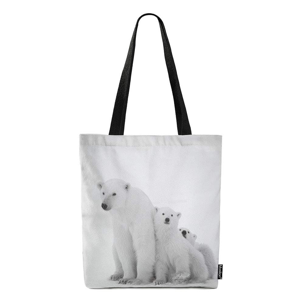 Red White Flower Canvas Tote Bag