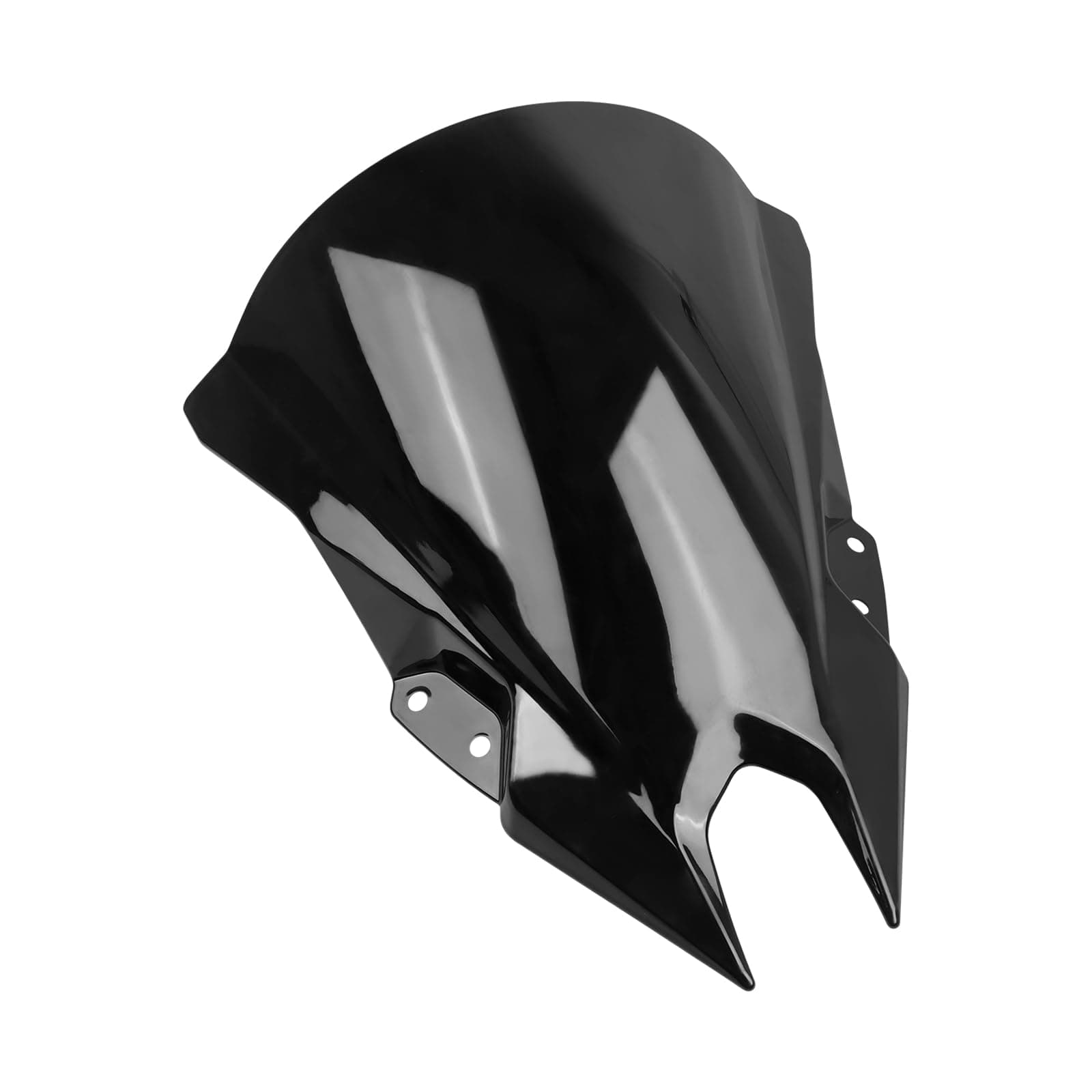 Motorcycle 18.4" Windscreen Windshield Replacement for Kawasaki Ninja500 Ninja 500 SE 2024 2025 2026 PC Windscreen Double Bubble (Black)