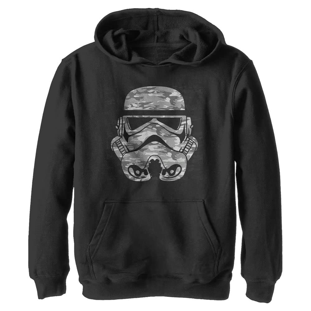 STAR WARS Boy's Hidey Hideyton Hoodie, Black, Small