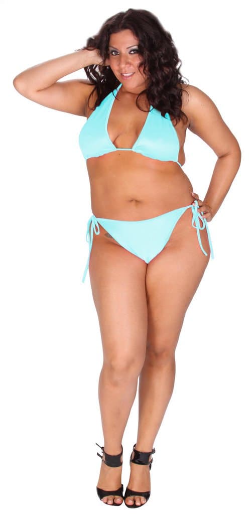 Delicate Illusions Plus Size Tall Triangle Top and Rio Scrunch Butt Bikini