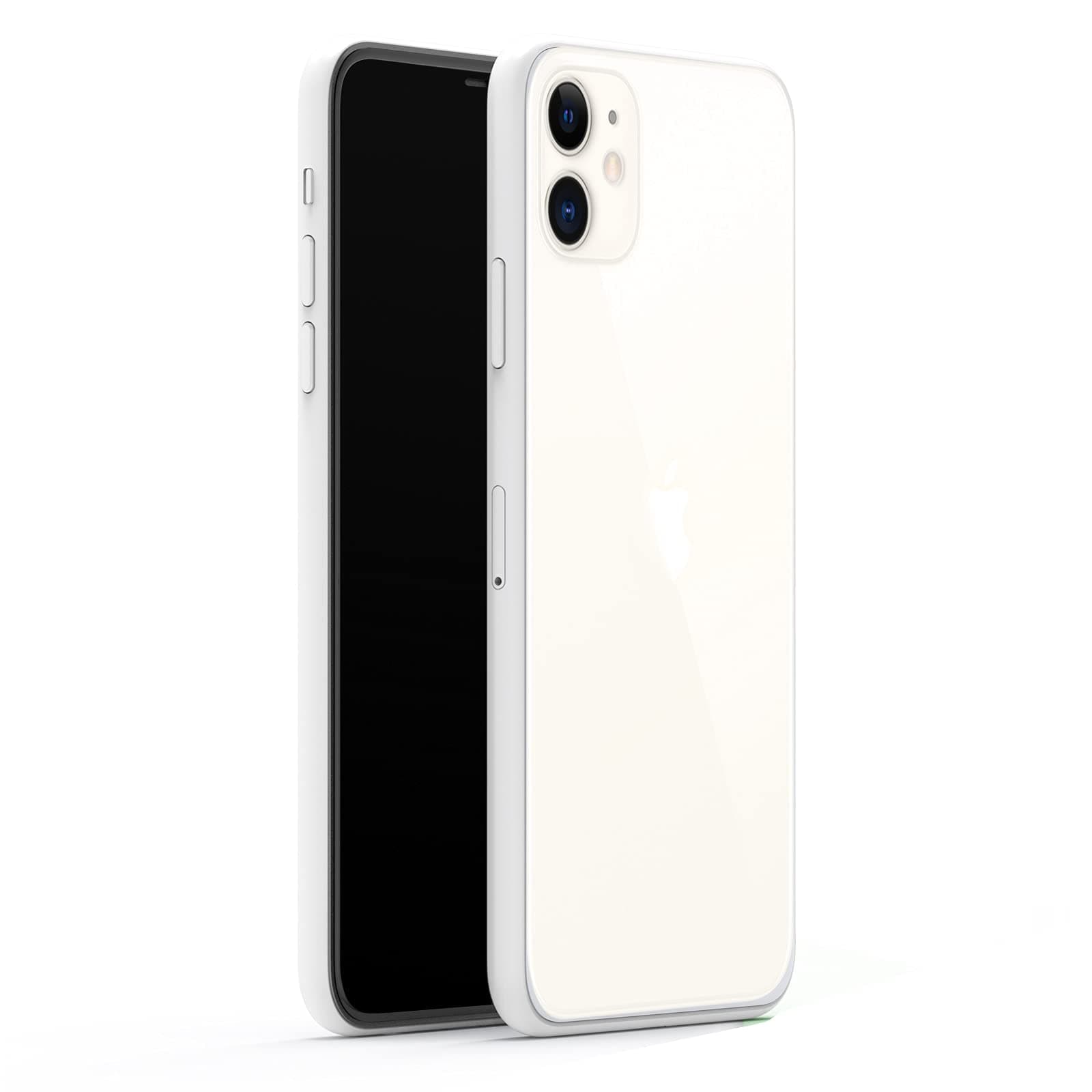 (Without Logo) Fake Dummy Phone Display Model Compatible with Phone 11 Replica Non-Working 6.1 inch Black Screen Phone 11 1:1 Scale (White)