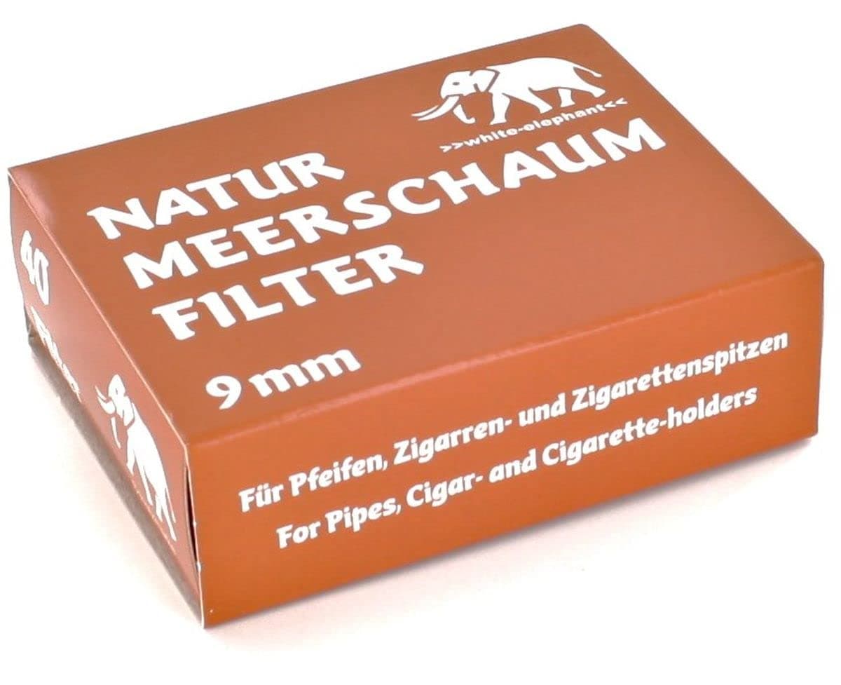 Natural Sea Foam Filter 9 mm, Pack of 40, Paper