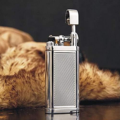 Retro Flint Ignite Tobacco Pipe Soft Flame Lighter with Tamper & Pick (Chrome)