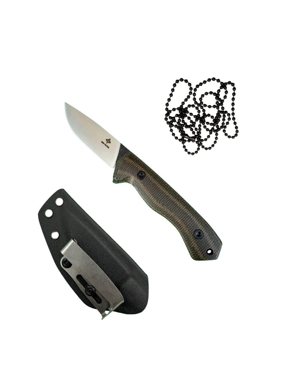 Fixed Blade, 3D Micarta Scales, EDC With Kydex Sheath, Ideal for Skinning, Survival, Camping, Hunting & Outdoors, Tactical Full Tang Knife (B_007)