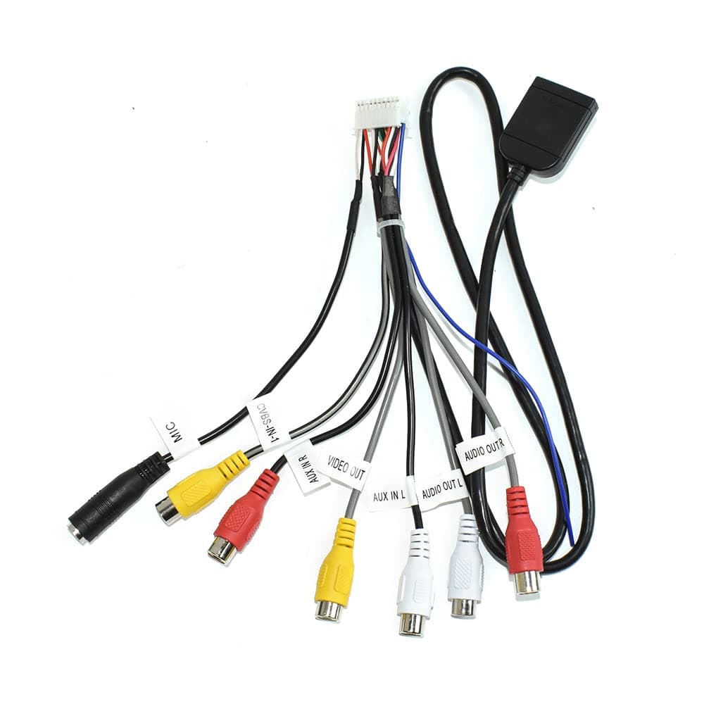 20-pin RCA Output Cable for Android Car Radio Video Audio Adapter Cable Car Stereo Universal RCA Output Input Cable